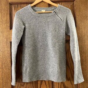 J.CREW Grey Crewneck Zipper Sweater | Size XS